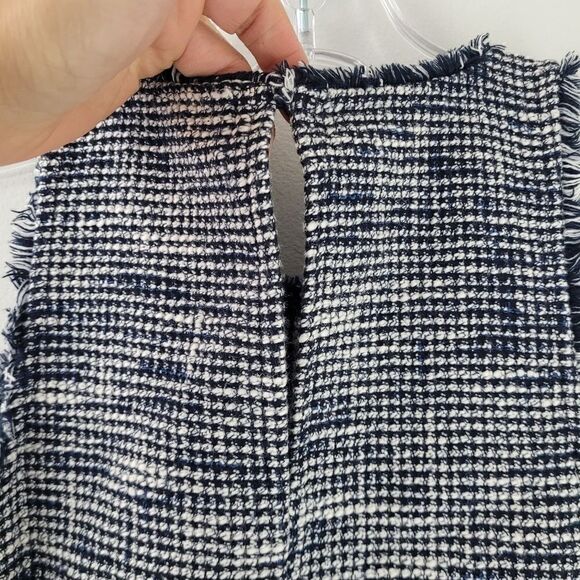 ZARA tweed blue white racerback tank top - Picture 8 of 10